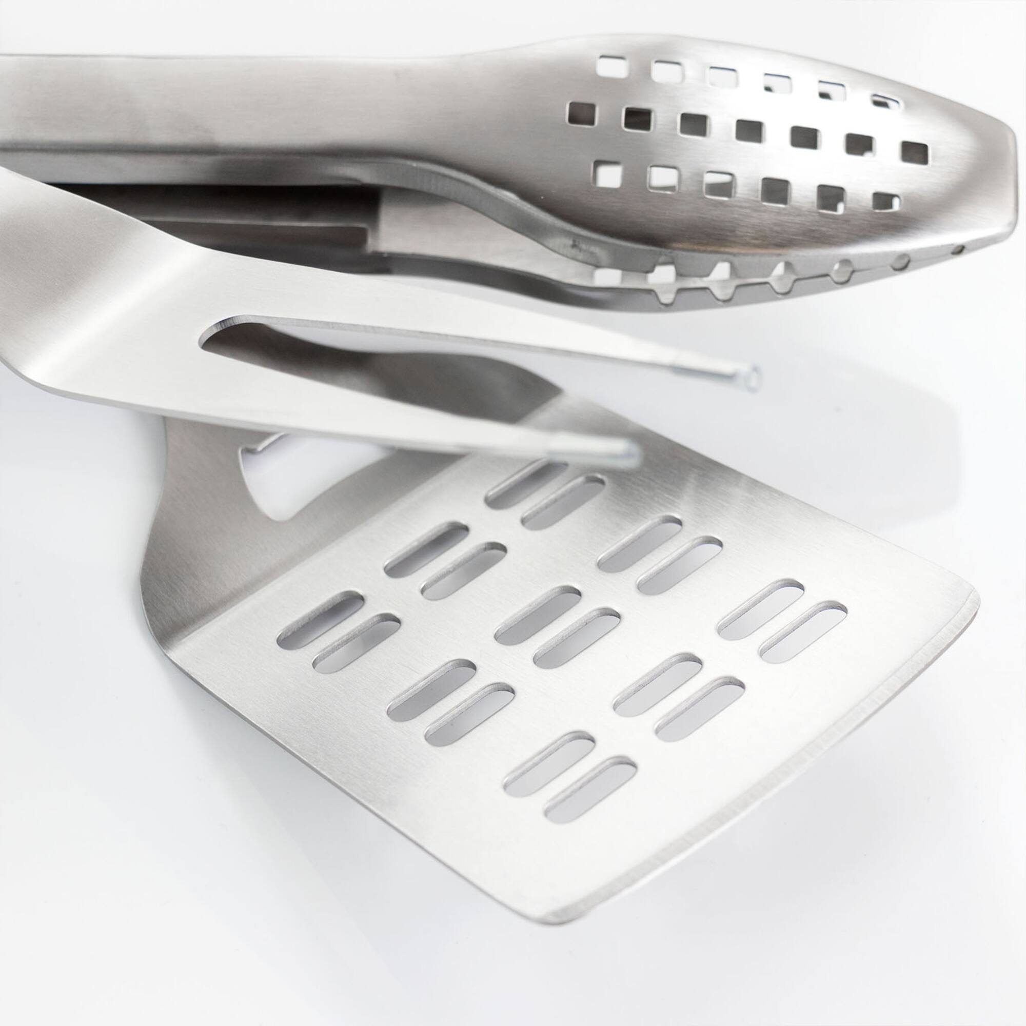 Gibson Home® Silver & Black Sawyer 3 Piece Stainless Steel BBQ Tool Set